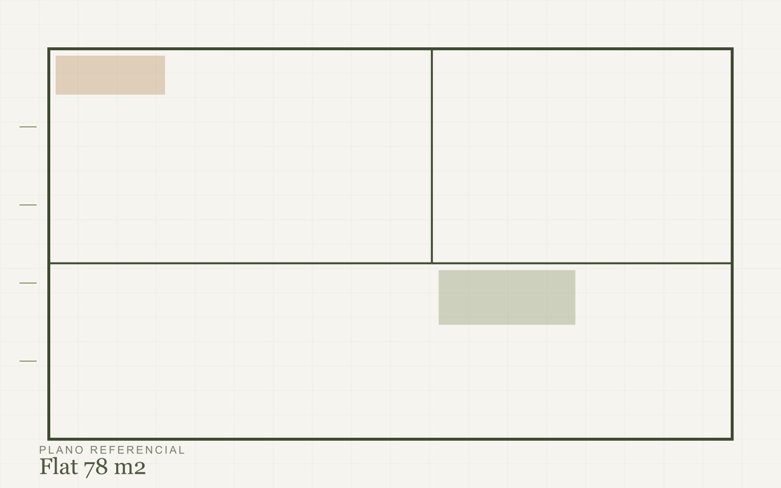 Plano de la tipología de 78 m²