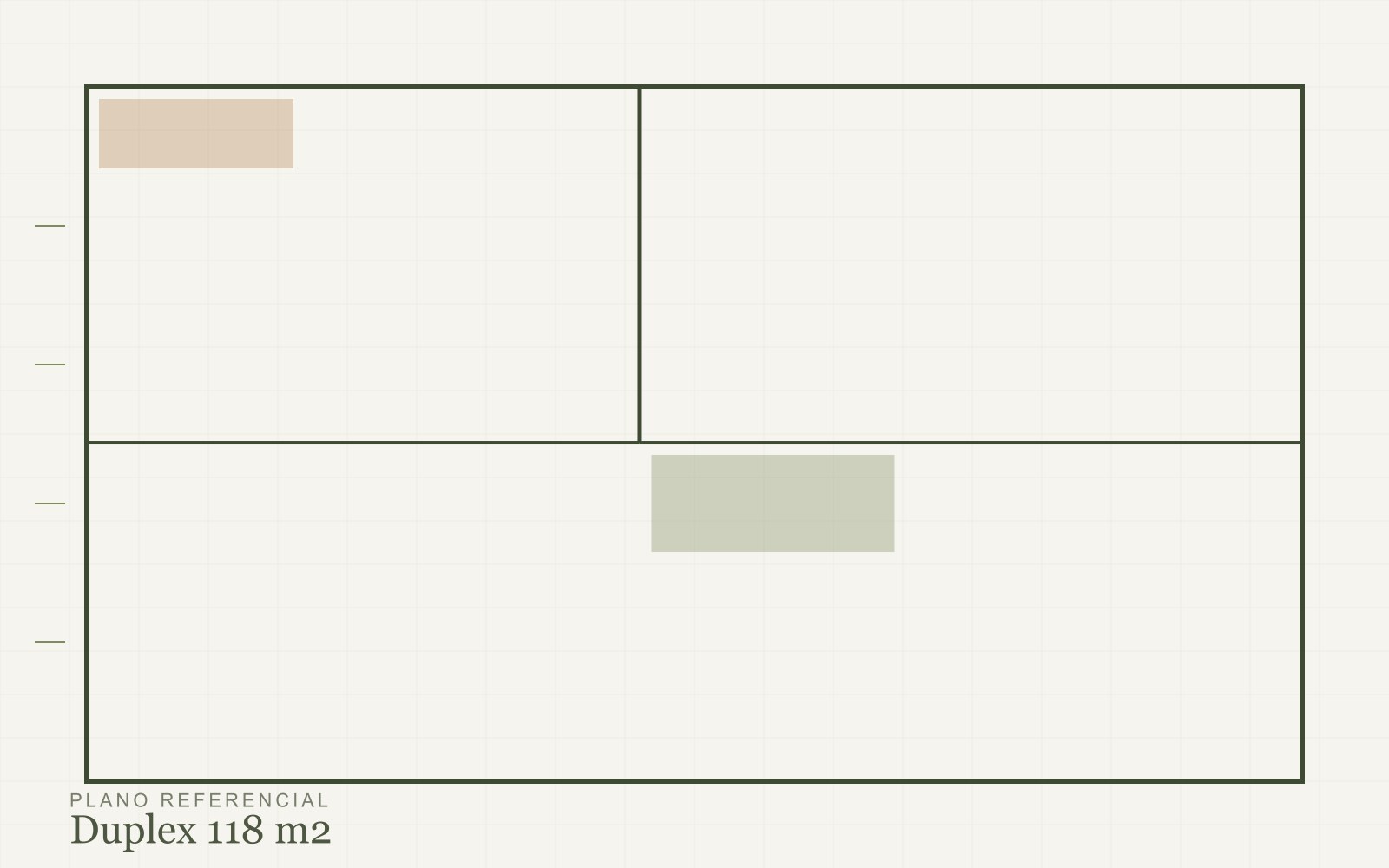Plano de la tipología de 118 m²