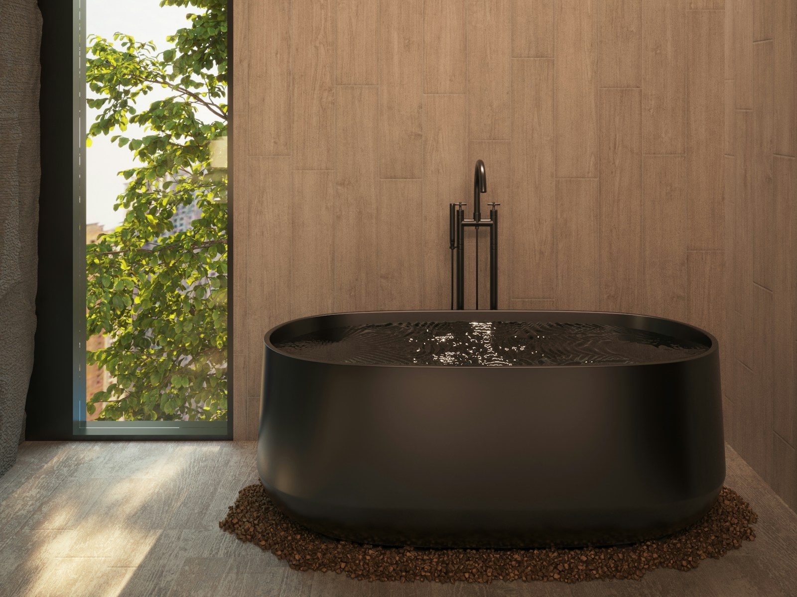 Baño principal en porcelanato mate
